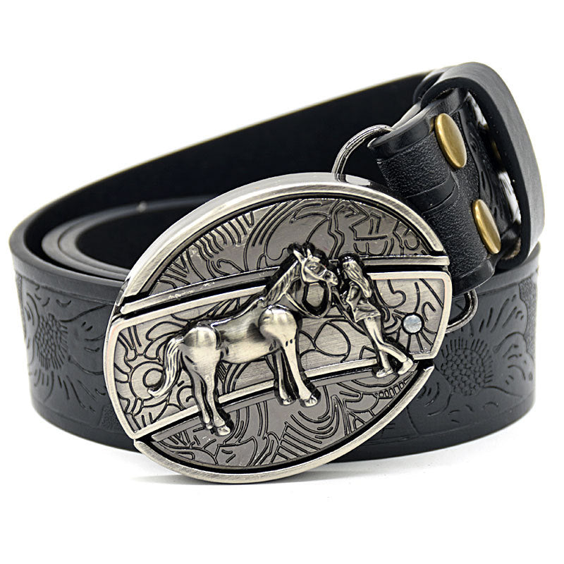 🆒🎁👍Мъжки релефен колан с вграден нож