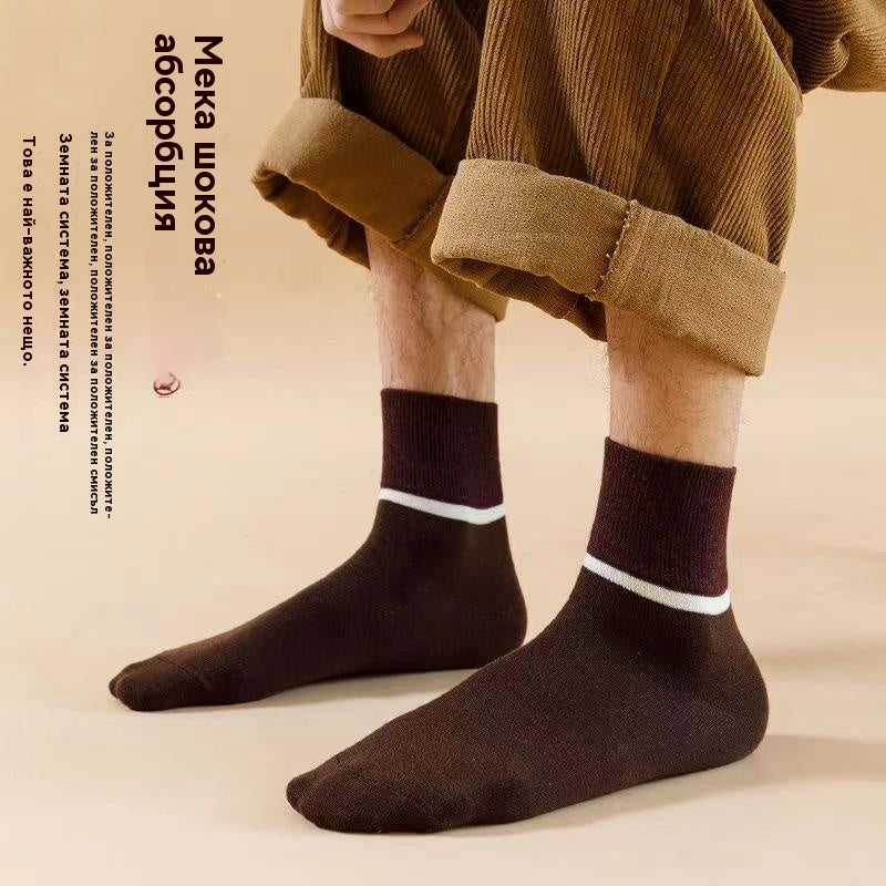 🔥🧦【Купете 5, вземете 5 безплатно】Мъжки топли, абсорбиращи потта, дезодориращи чорапи