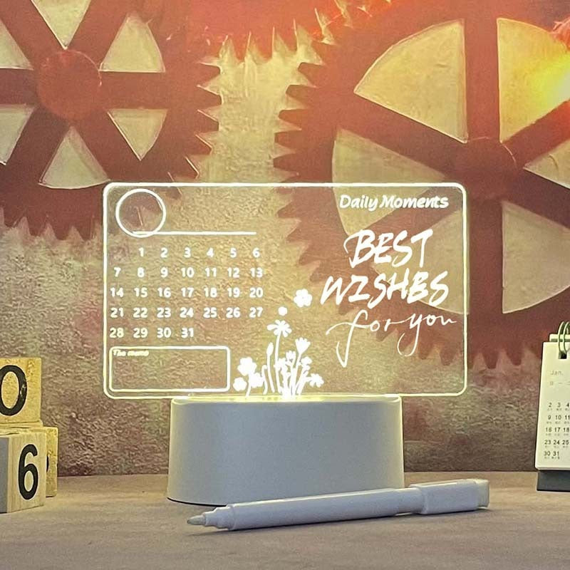 Акрилен прозрачен календар + бележник/бележка