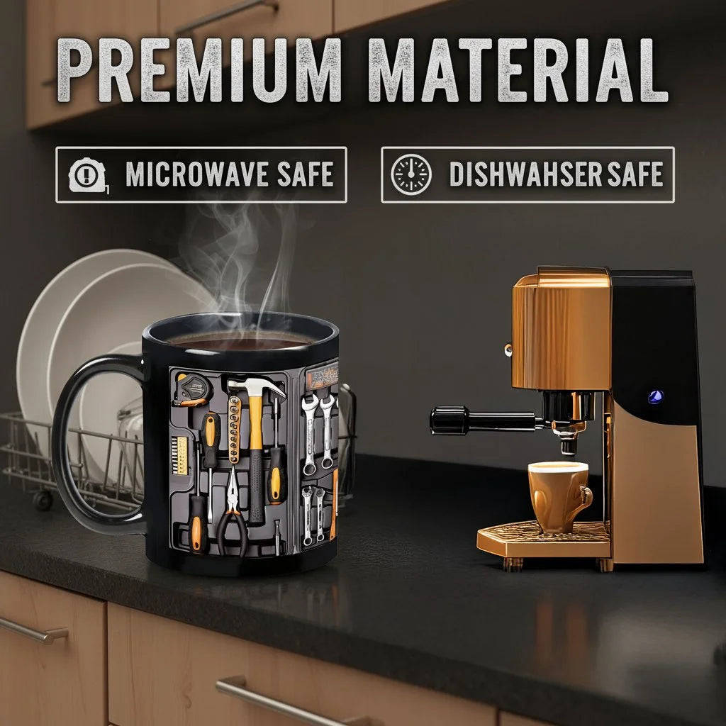 🔥☕ Креативна и модерна чаша тип кутия за инструменти, чаша за кафе с уникален дизайн