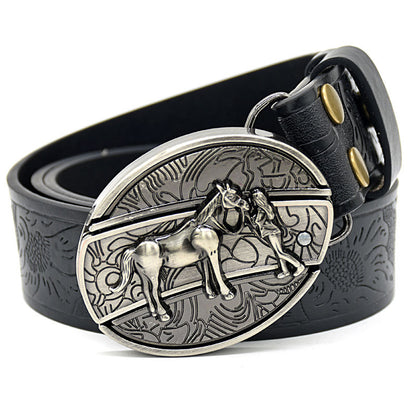 🆒🎁👍Мъжки релефен колан с вграден нож