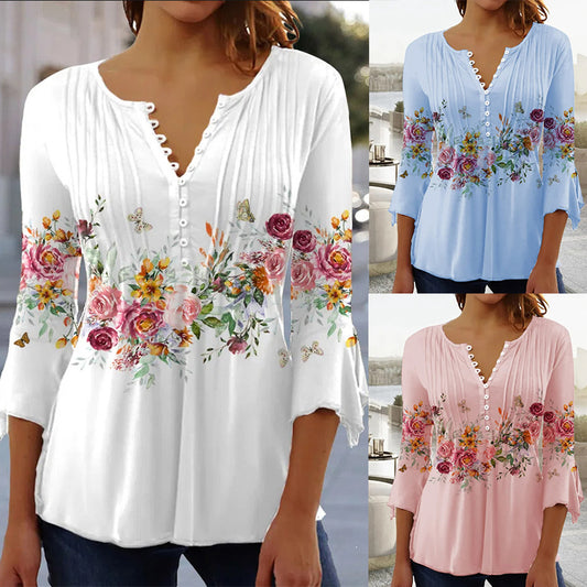 [S-5XL] Modny damski T-shirt z dekoltem w kształcie litery V