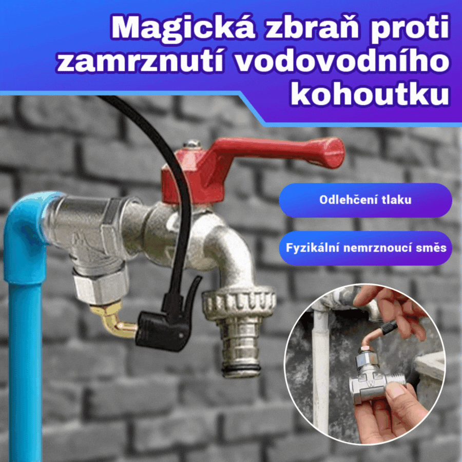 🚰🔗🧊Устройство против замръзване на водопроводния кран, 6-точков тройник, външен конектор за водопроводна помпа за северни зими.