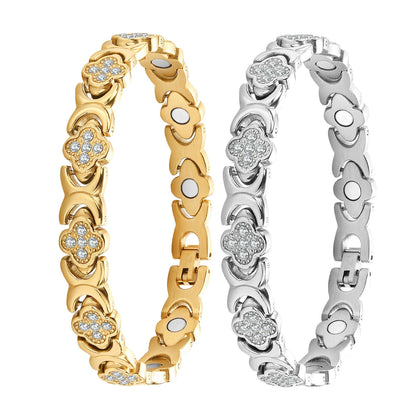 Магнитна гривна Clover Diamond - Открийте тайната си за облекчаване на стреса, магнитно подобряване на благосъстоянието