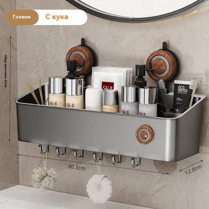 Стойка за съхранение на вендузи за баня без перфоратор