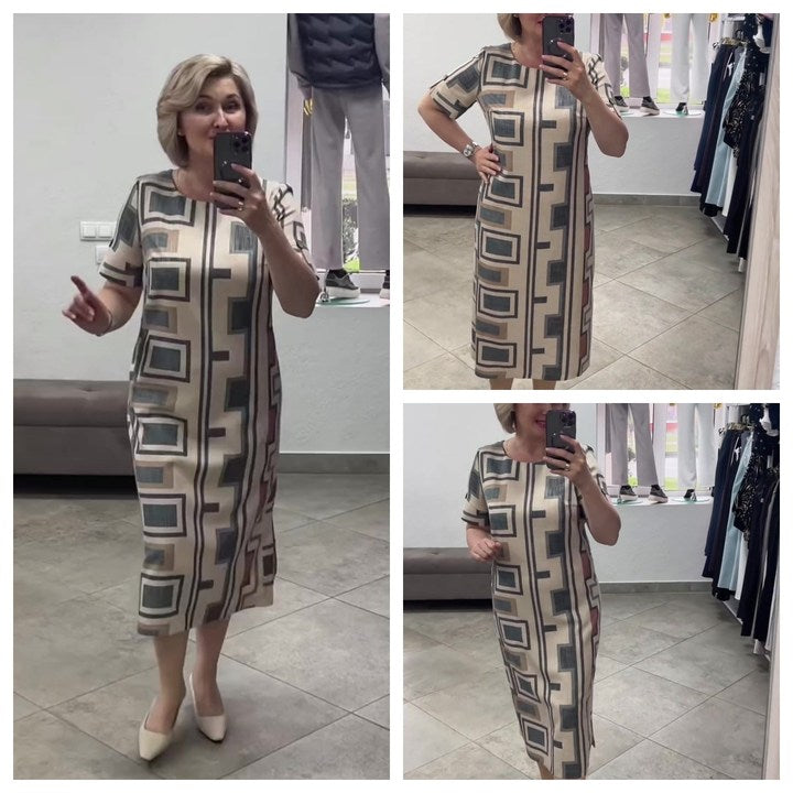 🌷🥰【Разпродажба в края на сезона】🌷🔥【S-5XL】Рокля от най-високо качество, удобна и елегантна