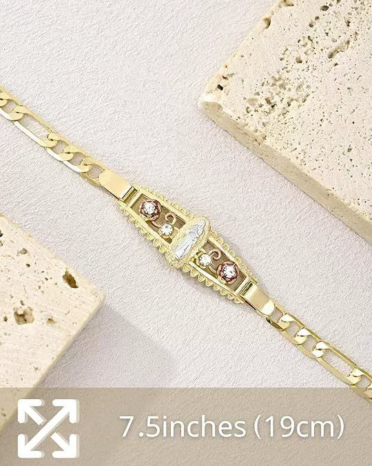 [Молитвена гривна] Кубообразна кристална емблема на Дева Мария, нежно бижу с верижка за жени, подходящо за ежедневно носене и като подарък.