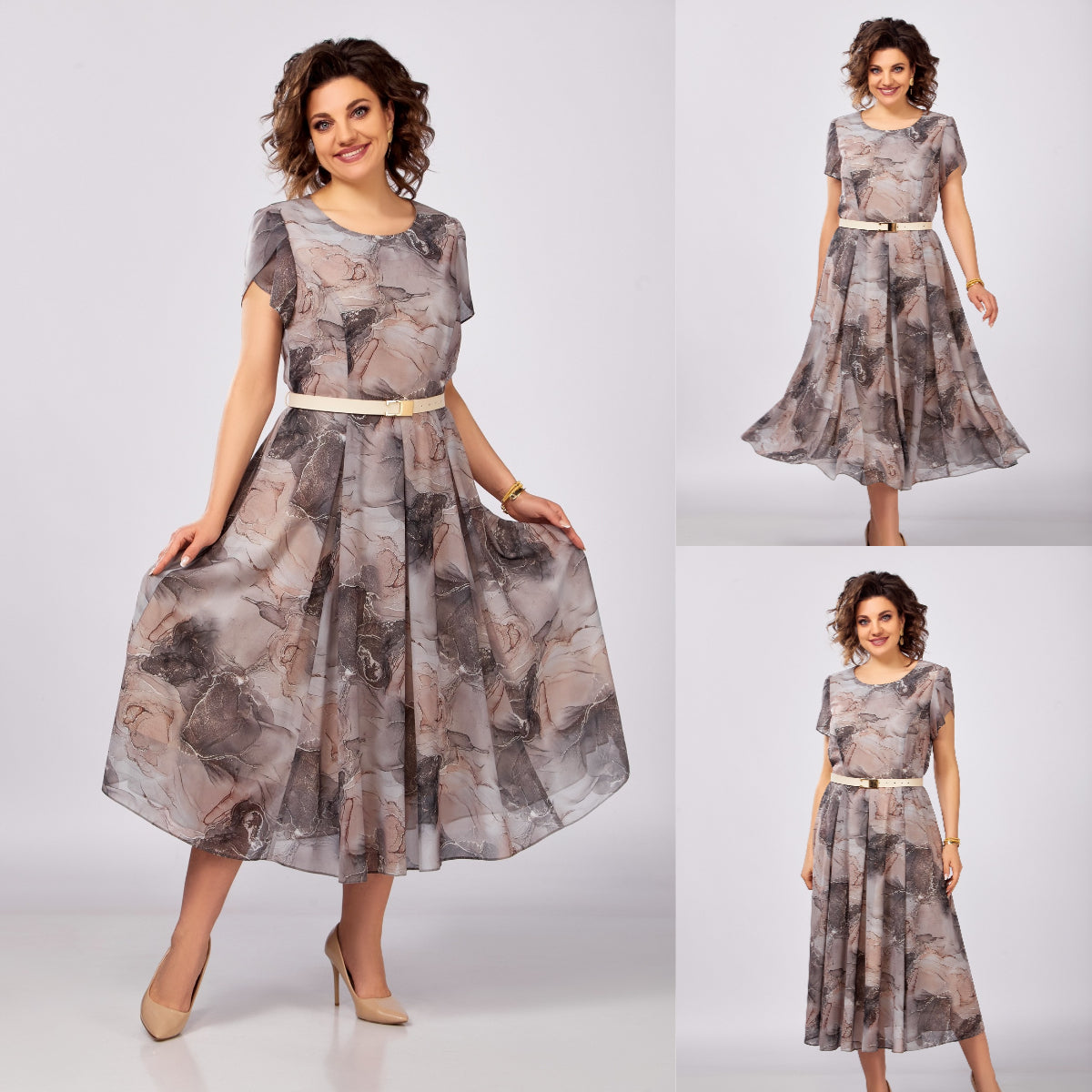 🔥😍💥49% отстъпка💥🥰【S-5XL】Нова и елегантна висококачествена шифонена рокля