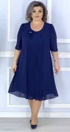 🥰💃【S-5XL】Нова пролетна рокля от висококачествен шифон за 2025 г., елегантна и темпераментна