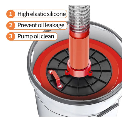 🔥🔥【Купете 1, вземете 1 безплатно】Специална пневматична вендуза за масло за пистолет за грес, вендуза, притискаща плоча на кофата за масло