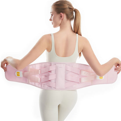 НОВ Дишащ лумбален колан｜Твърда стоманена опора｜Облекчава лумбалното налягане｜Топлинен и отслабващ ефект върху корема