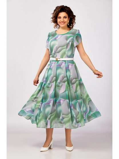 🔥🥰【Купете 1, вземете 1 безплатно】【S-5XL】Нова и елегантна висококачествена шифонена рокля