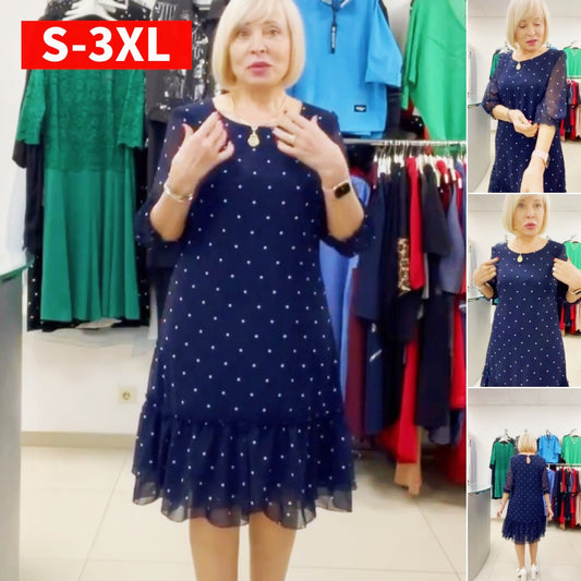 🔥👗💥Нова елегантна рокля на точки с уникален дизайн --- дизайнът подчертава фигурата