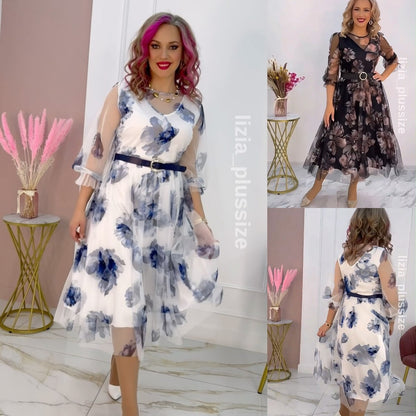 🌸💥【S-5XL】Нова елегантна рокля с щампа