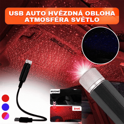 🚗🌌💡🔥Kupte 1 a získejte 1 zdarma🔥Světla do auta s hvězdnou oblohou, USB světla do auta, projekční světla do interiéru i exteriéru