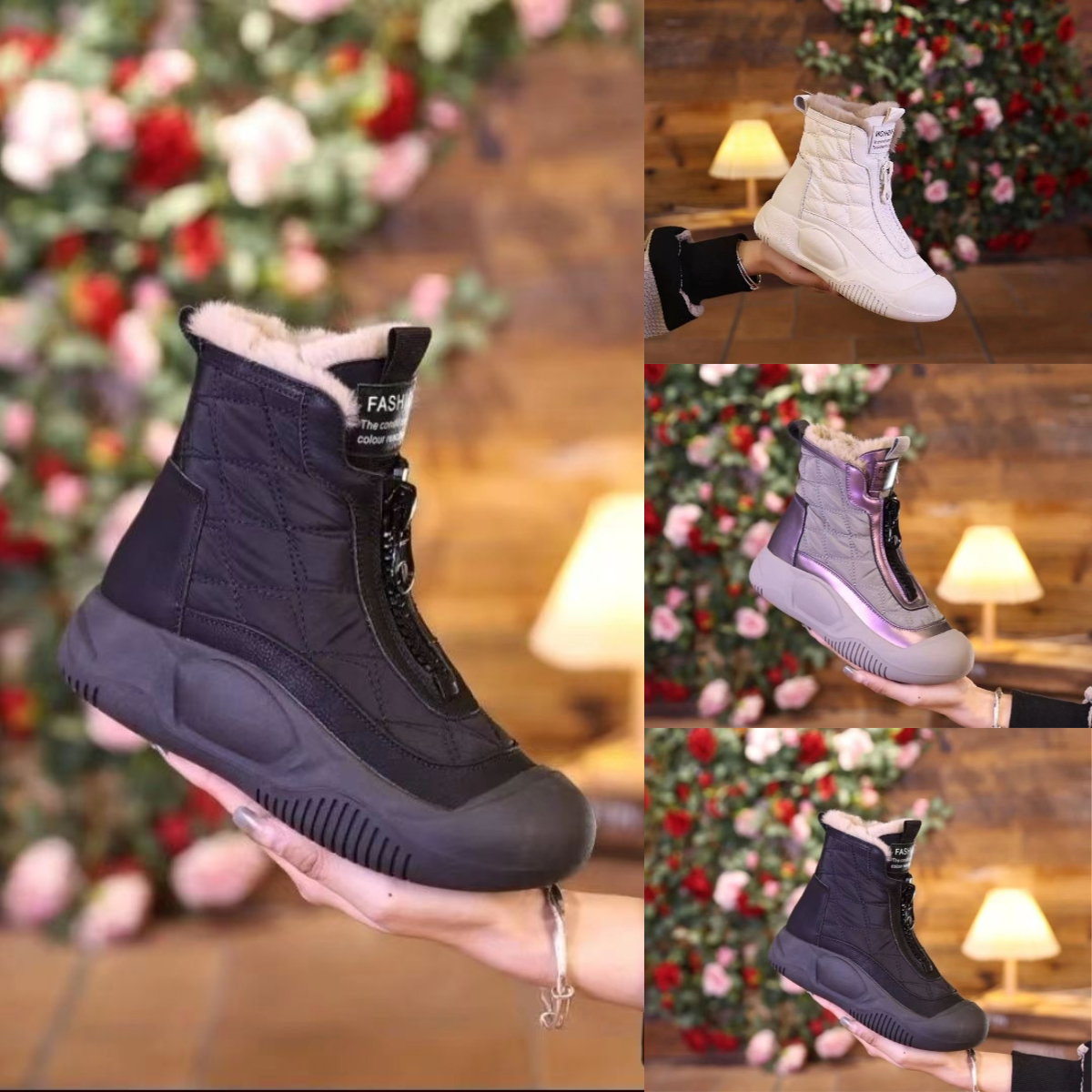 👢🔥【35-40】Топли ботуши за сняг с дебела подметка за жени