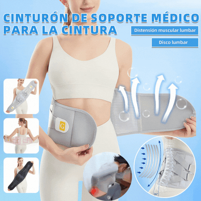 НОВ Дишащ лумбален колан｜Твърда стоманена опора｜Облекчава лумбалното налягане｜Топлинен и отслабващ ефект върху корема