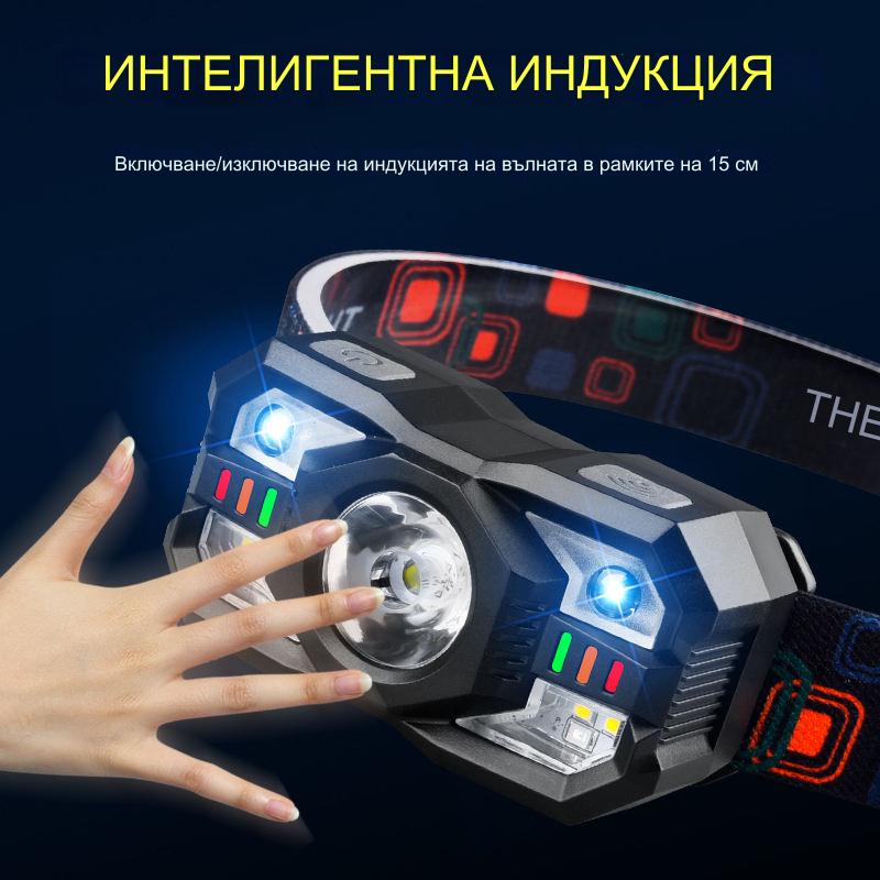 💡🌟【30% OFF】🔥🔥Интелигентен индукционен маяк с дълъг живот на батерията, монтирана на главата външна светлина за нощен риболов