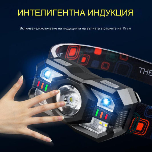 💡🌟【30% OFF】🔥🔥Интелигентен индукционен маяк с дълъг живот на батерията, монтирана на главата външна светлина за нощен риболов