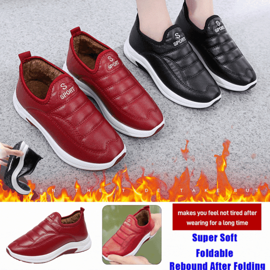 👢💗【35-41】Нов стил, ръчно изработени дамски памучни ботуши от естествена кожа с мека подметка против плъзгане