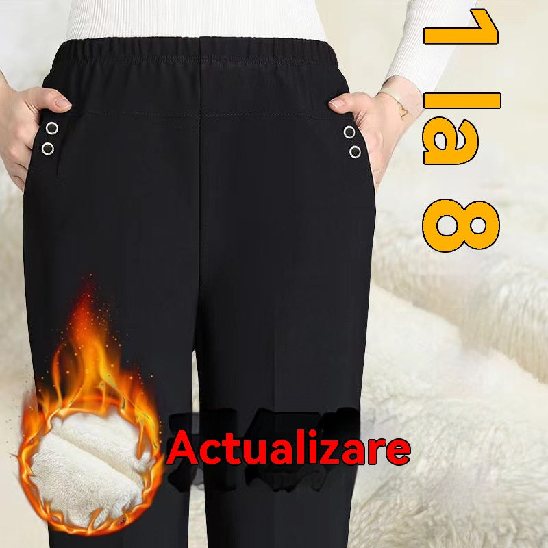 ✅👖【XL-5XL】Големи панталони за жени на средна и по-възрастна възраст, прави панталони, свободна кройка, ежедневни, стройни 【45-87,5 кг】