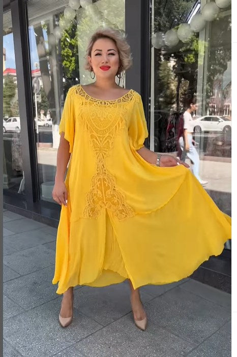 👗💃【S-5XL】2025 Нова широка дамска рокля с голям размер