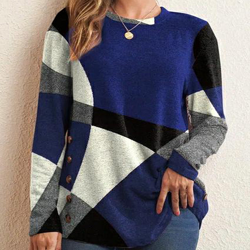 Нова дамска тениска с дълъг ръкав с щампа