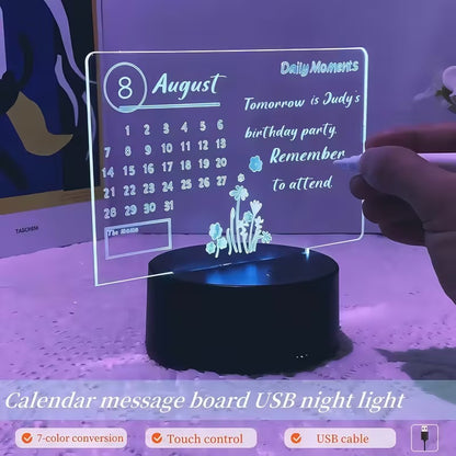 Акрилен прозрачен календар + бележник/бележка