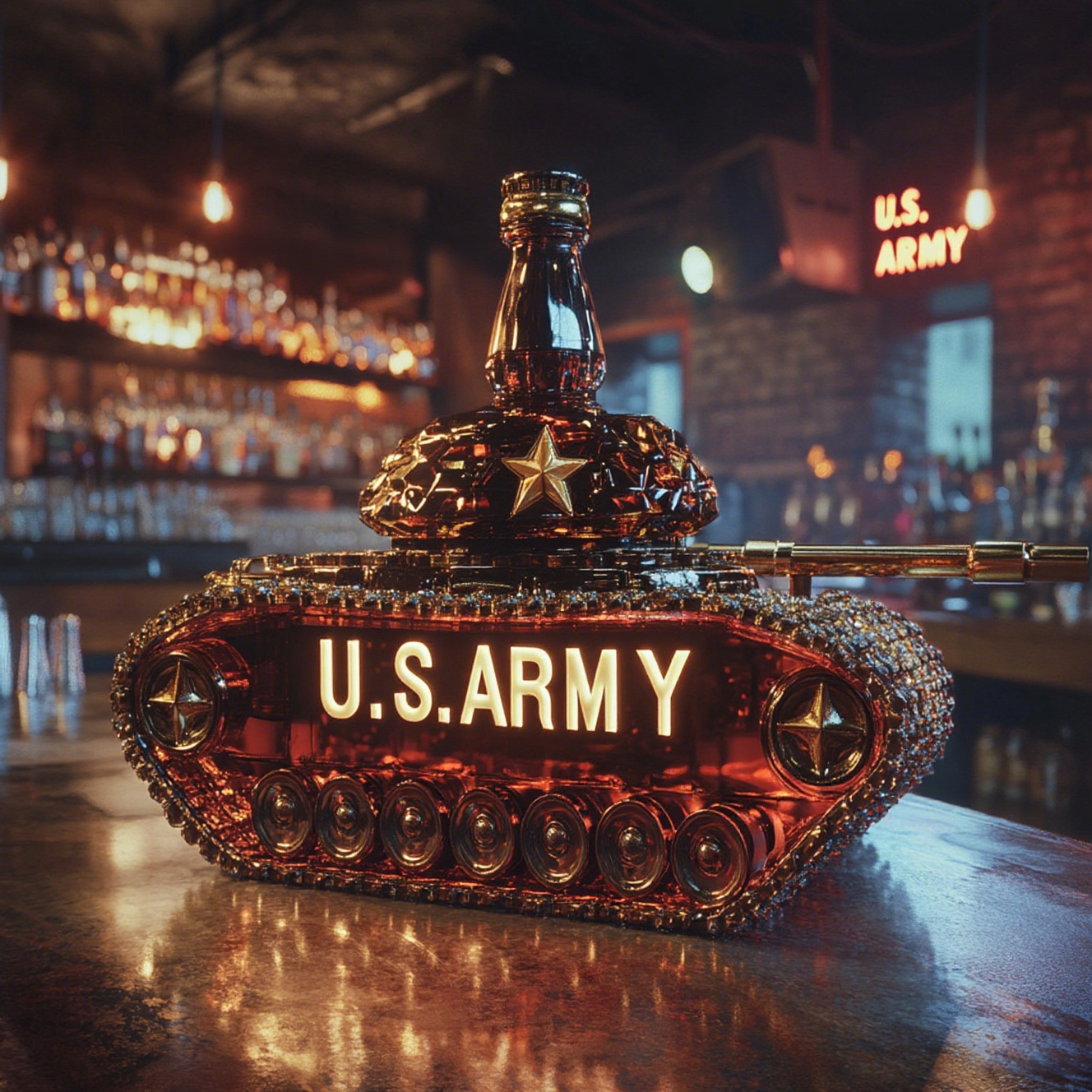 Бутилка уиски с резервоар