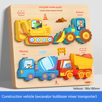 👧🏻🧩 Дървени 3D пъзели Монтесори за образование в ранна детска възраст