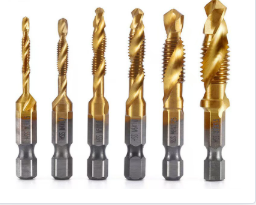 🔥🧰【Комплект от 6】Комплект свредла 3 в 1 със спираловиден метчик и шестоъгълна опашка
