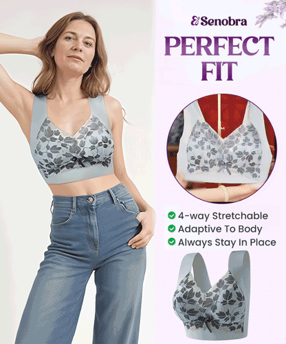 💌🌈【3 броя】【M-4XL】Голям размер дантелен сутиен без банели, луксозен, красив, секси сутиен с закопчаване на гърба