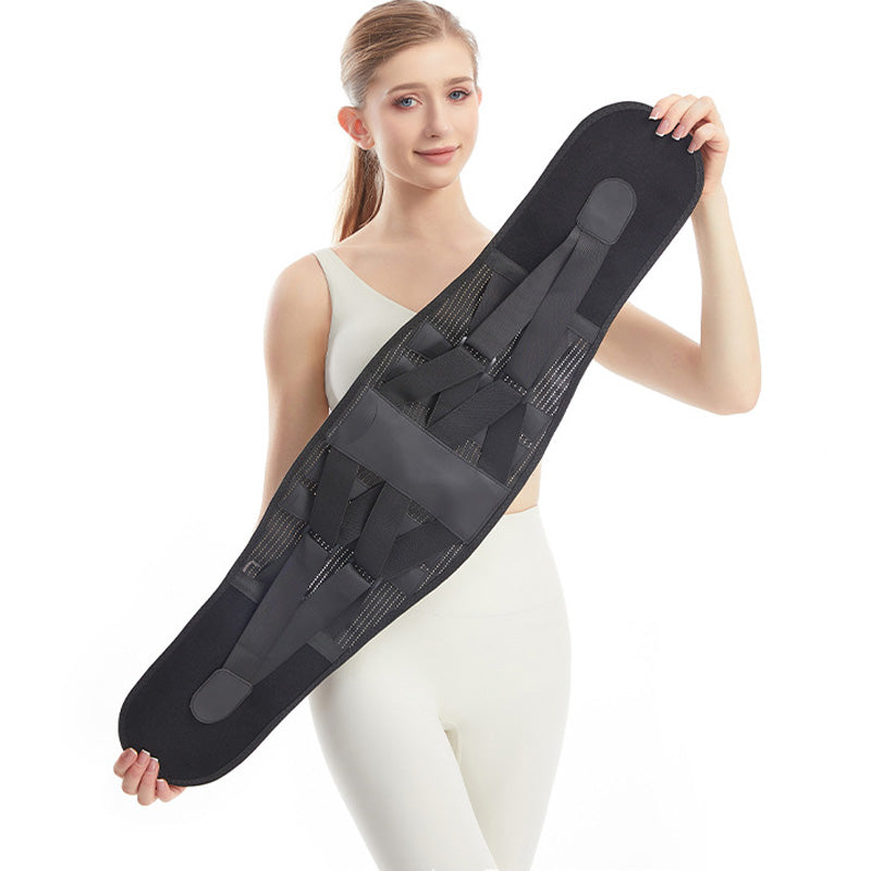 НОВ Дишащ лумбален колан｜Твърда стоманена опора｜Облекчава лумбалното налягане｜Топлинен и отслабващ ефект върху корема