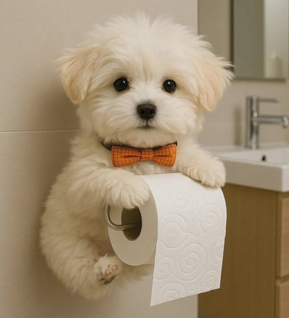 🐕🐕【Купете едно, вземете второ безплатно】Сладък държач за тоалетна хартия с тема кученце