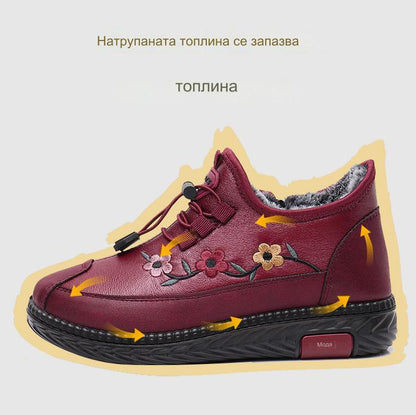 🥰🔥【35-41】Зимни нови топли плоски обувки от удебелено кадифе от удебелено кадифе