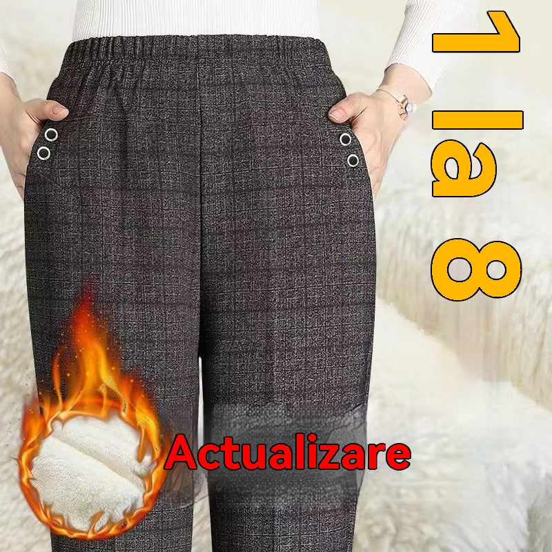 ✅👖【XL-5XL】Големи панталони за жени на средна и по-възрастна възраст, прави панталони, свободна кройка, ежедневни, стройни 【45-87,5 кг】