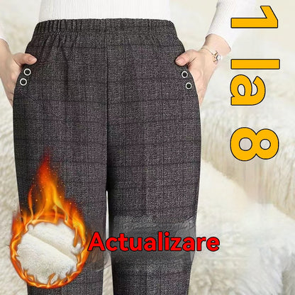 ✅👖【XL-5XL】Големи панталони за жени на средна и по-възрастна възраст, прави панталони, свободна кройка, ежедневни, стройни 【45-87,5 кг】