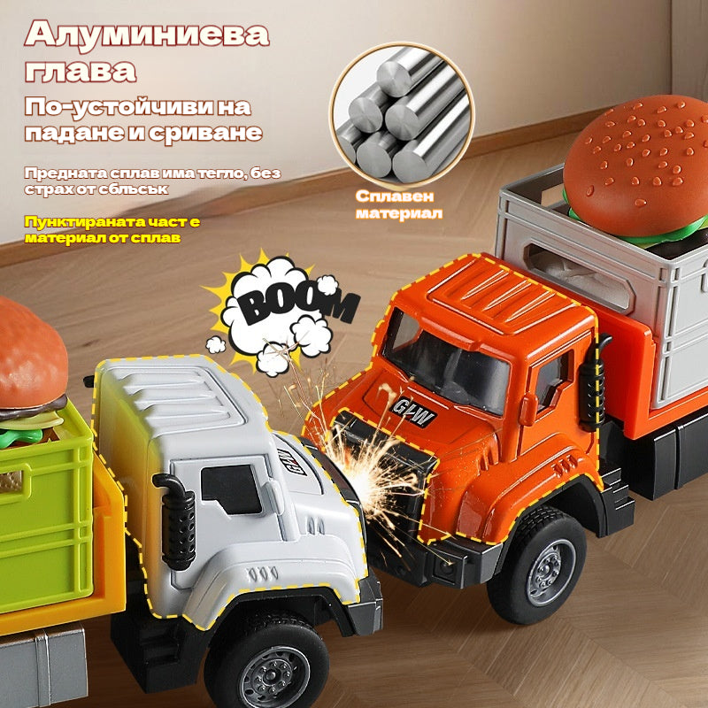 🍅🥔🥕Камион за играчки с алуминиев транспорт