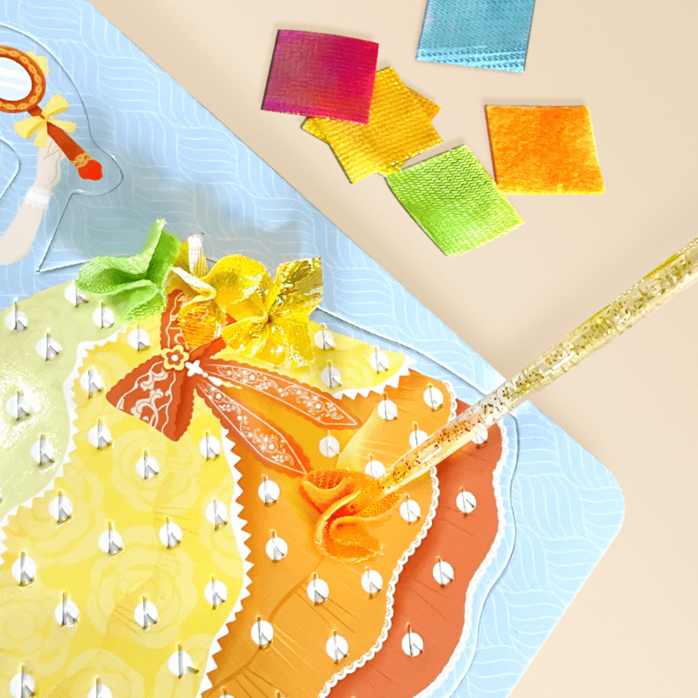 👼🧩🧸Фентъзи принцеса, ръчно рисувана книга със стикери за обличане\образователни играчки