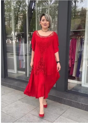 👗💃【S-5XL】2025 Нова широка дамска рокля с голям размер