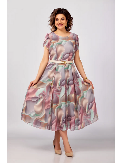 🔥🥰【Купете 1, вземете 1 безплатно】【S-5XL】Нова и елегантна висококачествена шифонена рокля