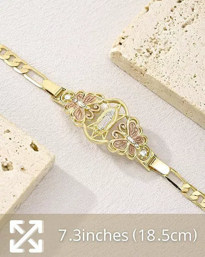 [Молитвена гривна] Кубообразна кристална емблема на Дева Мария, нежно бижу с верижка за жени, подходящо за ежедневно носене и като подарък.