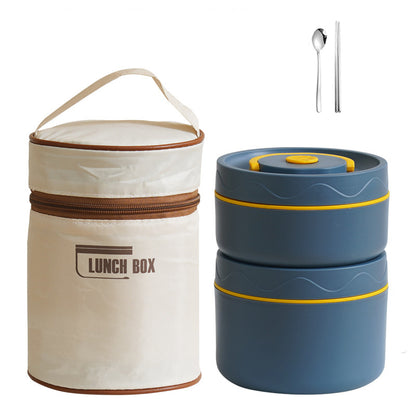 304 термос кутия за обяд от неръждаема стомана, многоетажна преносима кутия за обяд, може да се постави в микровълновата фурна