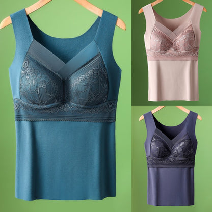 ❤️【40-100kg】3 броя есенно-зимно бельо | Гъша кадифе с дантела | Поддържа и предпазва гърдите ✅Предпазва от увисване на гърдите ❤️