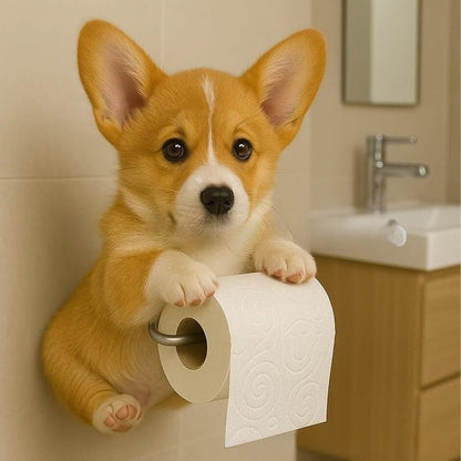 🐕🐕【Купете едно, вземете второ безплатно】Сладък държач за тоалетна хартия с тема кученце
