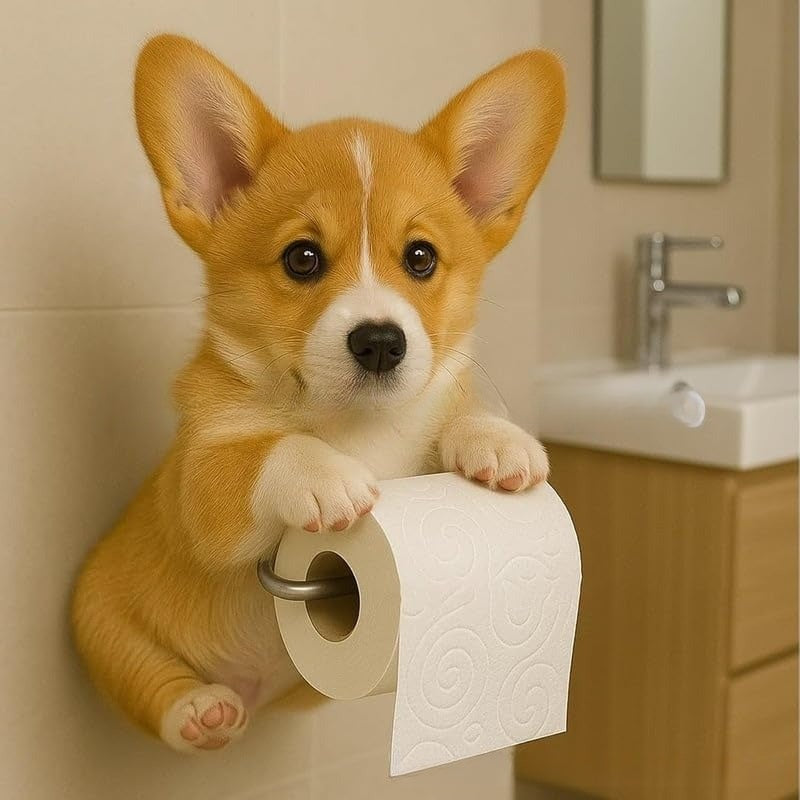 🐕🐕【Купете едно, вземете второ безплатно】Сладък държач за тоалетна хартия с тема кученце