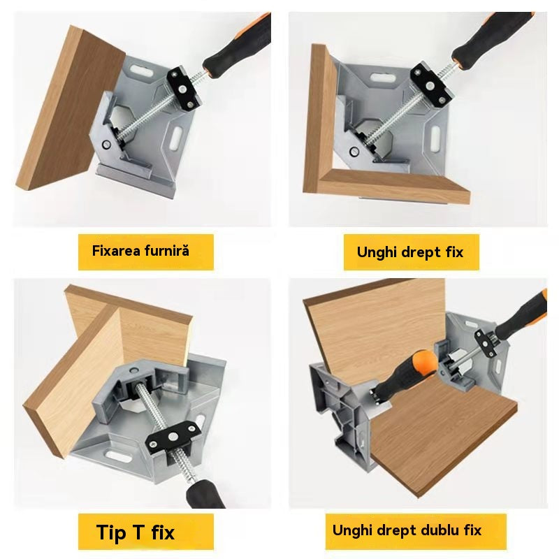 ⚒️Едноръкохваткова 90-градусова PP плюс въглеродна стомана, правоъгълна скоба за дървообработване