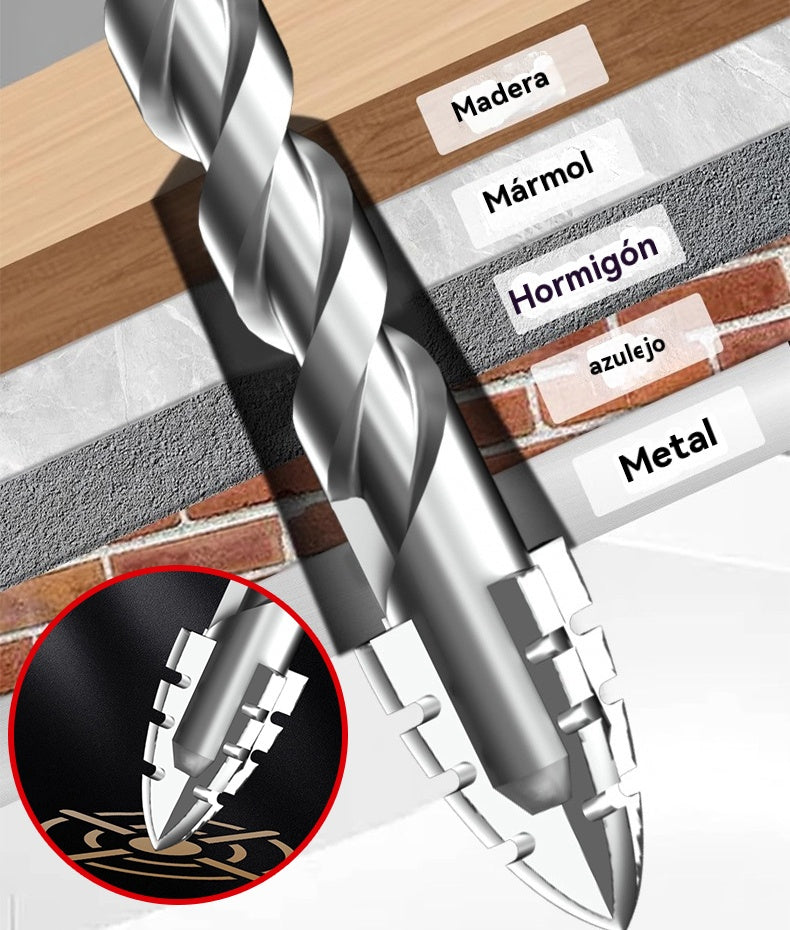 🧰🥇【3+4+5+6+8+10+12+14+16 мм】Свредло от седмо поколение, супер твърдо, от волфрамова стомана, с назъбен ръб