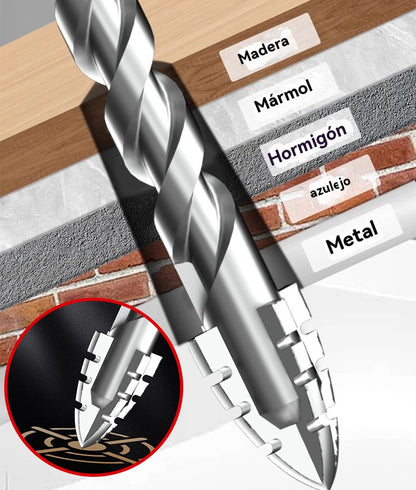 🧰🥇【3+4+5+6+8+10+12+14+16 мм】Свредло от седмо поколение, супер твърдо, от волфрамова стомана, с назъбен ръб