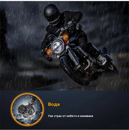 💥🏍️12V мотоциклетен мигач с дизайн на череп, двуцветен LED модифициран фар, спомагателна светлина за мотоциклет